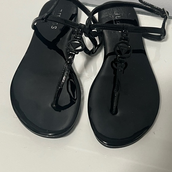 Guess Black Sandals with Glossy Finish - Picture 2 of 4